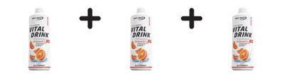 3 x Best Body Nutrition Vital Drink Zerop (1000ml) Blood Orange