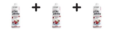 3 x Best Body Nutrition Vital Drink Zerop (1000ml) Cherry