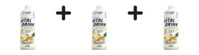 3 x Best Body Nutrition Vital Drink Zerop (1000ml) Pineapple