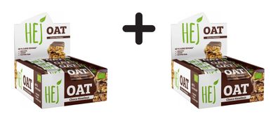 2 x HEJ Natural HEJ Oat Bar Organic (12x45g) Chocolate Hazelnut