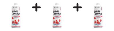 3 x Best Body Nutrition Vital Drink Zerop (1000ml) Strawberry