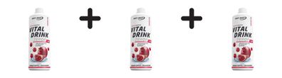 3 x Best Body Nutrition Vital Drink Zerop (1000ml) Pomegranate Cranberry