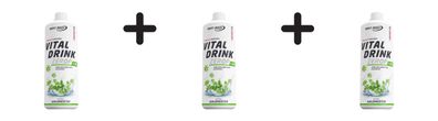 3 x Best Body Nutrition Vital Drink Zerop (1000ml) Woodruff