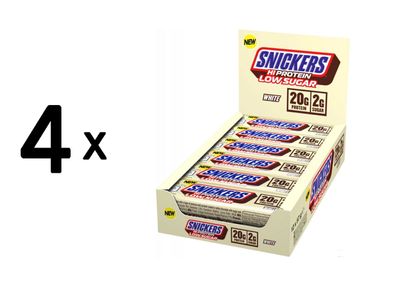 4 x Mars Protein Snickers White Low Sugar High Protein Bar (12x57g) White Chocolate