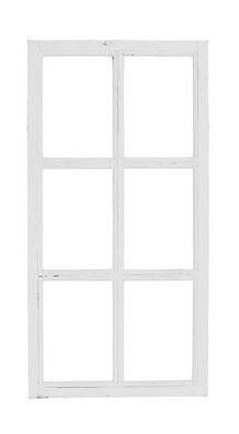 Deko Fensterrahmen Sprossenfenster Rahmen weiß 43x85cm Shabby 431355-000-101