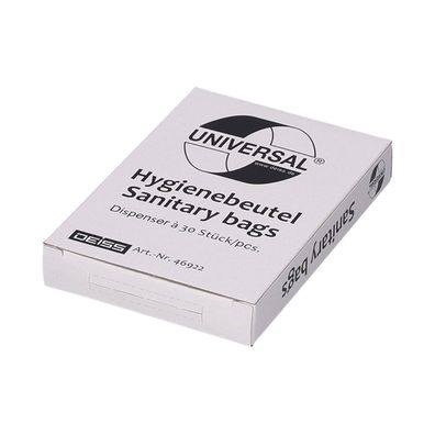 30x DEISS Universal Hygienebeutel aus HDPE, 46922 - 25 Packungen | Packung (25 Beutel