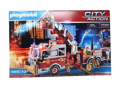 Playmobil City Action 70935 Feuerwehr-Fahrzeug: US Tower Ladder mit Pumpe * F