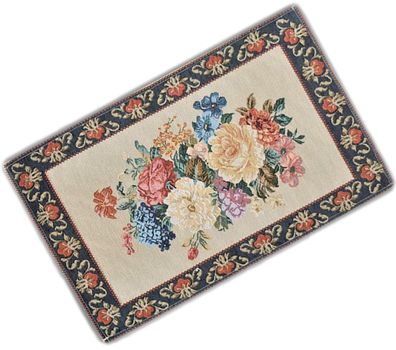 Gobelin Tischläufer Deckchen Tischdecke Platzdeckchen Rosen Hellbraun 33x50 cm