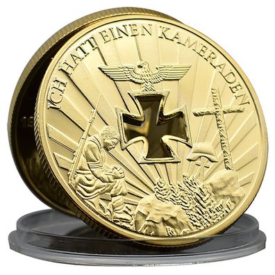 Deutschland Medaille/ Ich hatt einen Kameraden/ vergoldet (DMed042410)