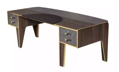 Schreibtisch Mit Schubladen Arbeitszimmermöbel Tisch Luxus Office 220x95