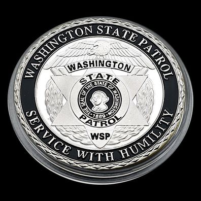 Saints Michael Versilberte Washington State Patrol Medaille MW042410
