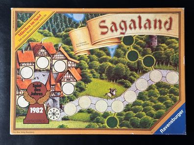 Sagaland Ravensburger 1981 Familienspiel altes Layout Komplett guter Zustand!