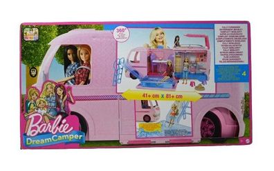 Barbie Camper Barbie Wohnmobil voll ausgestattet für 360-Grad-Spielspaß FBR34