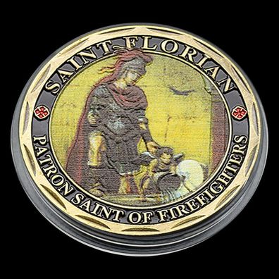 Saint Florian Challenge Medaille Patron Saint of Fire fighters USA042411