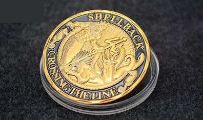 Shellback Crossing the Line Sailor Medaille Schönes Souvenier (MedSC042422)