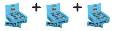 3 x Misfits Vegan Protein Bar (12x45g) Cookies and Cream