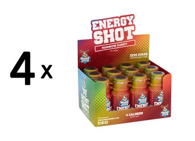 4 x Muscle Moose Moose Juice Energy Shot (12x60ml) Rainbow Candy
