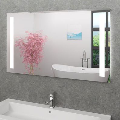 Badspiegel, Badezimmer Spiegel, Leuchtspiegel mit Spiegelheizung 120x70c...