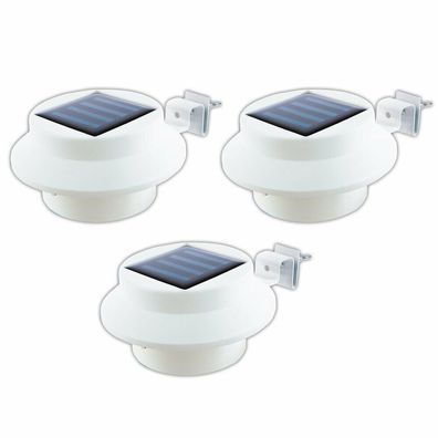 Easymaxx 3er-Set LED-Solar-Leuchte - weiß - 12 cm hoch