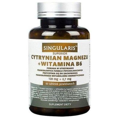 Magnesiumzitrat + Vitamin B6 Tabletten, 60 Tabl. - Energie & Entspannung