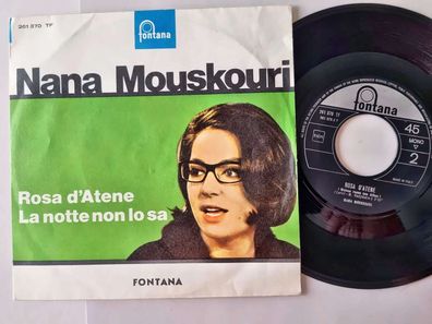 Nana Mouskouri - Rosa d'Atene 7''/ Weisse Rosen aus Athen SUNG IN Italian!