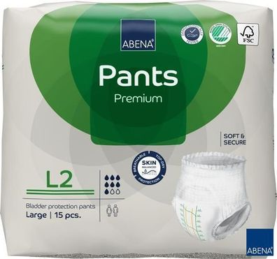 ABENA Pants L2 Inkontinenz Windeln Slip Für Erwachsene Männer Frauen 15 Stück