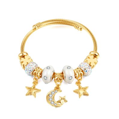 Star And Moon Pendant Bracelet Xingyue Titanium Steel Bracelet For Women