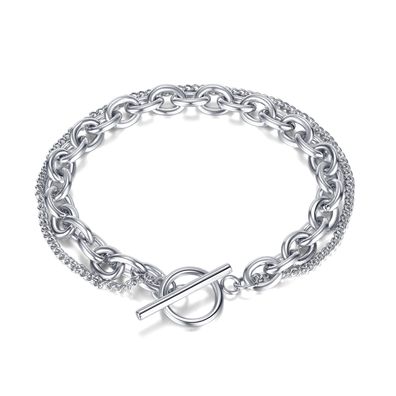 Opk Ot Buckle Personality MultiLayer Titanium Steel Bracelet For Women