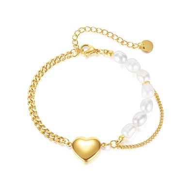 Style Titanium Steel Love Bracelet Jewellery HighGrade Pearl Bracelet For Women
