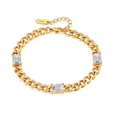 Cuban Link Chain Bracelet Suit Elegant High Sense Necklace