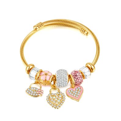 Love Pendant Bracelet Jewellery Style Elegant Titanium Steel Bracelet For Women