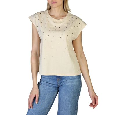 Pepe Jeans - Bekleidung - T-Shirts - Clarisse-pl505168-white - Damen - ivory