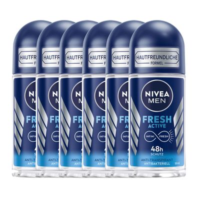NIVEA Men Deo Roll On Aktive Protect Anti Transpirant 50ml 6er Pack