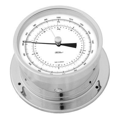Fischer - 103CR - Präzisions-Aneroidbarometer - Messing verchromt - 165 mm