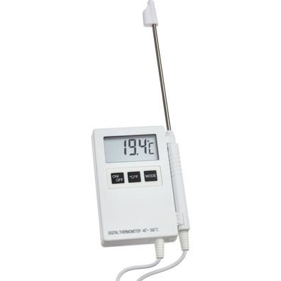 TFA - Profi-Digitalthermometer mit Einstichfühler P200 30.1015 - weiß