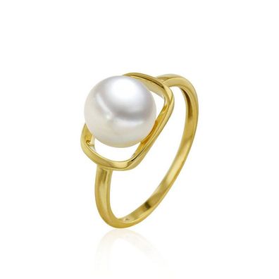 Luna-Pearls - 008.0600 - Ring - Damen - 585 Gelbgold - Süßwasser-Zuchtperle 8.5-9mm