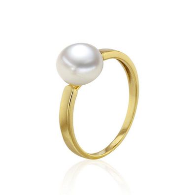 Luna-Pearls - 008.0601 - Ring - Damen - 585 Gelbgold - Süßwasser-Zuchtperle 8-8.5mm