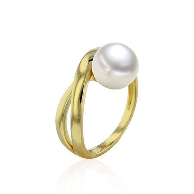 Luna-Pearls - 008.0585 - Ring - Damen - 585 Gelbgold - Süßwasser-Zuchtperle 8-8.5mm