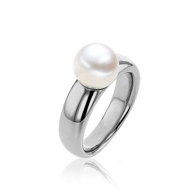 Luna-Pearls - 008.0530 - Ring - Damen - 585 Weißgold - Süßwasser-Zuchtperle 9.5-10mm