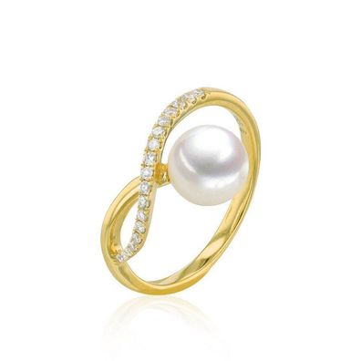 Luna-Pearls - 005.1103 - Ring - Damen - 585 Gelbgold - Süßwasser-Zuchtperle 7-7.5mm