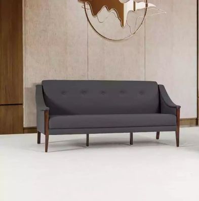Dunkelgrauer Designer Sofa Dreisitzer Couch Polstermöbel Büroeinrichtung