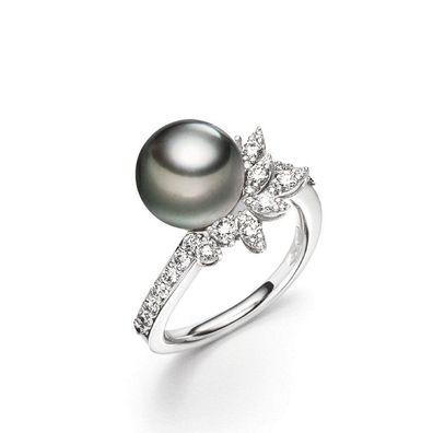 Luna-Pearls - 005.1080 - Ring - Damen - 750 Weißgold - Tahiti-Zuchtperle 10-11mm