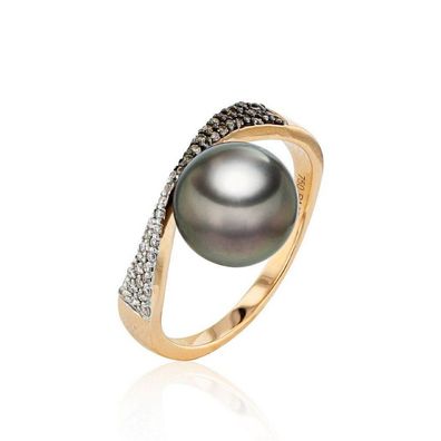 Luna-Pearls - 005.1076 - Ring - Damen - 750 Weiß- und Rotgold - Brill. H-SI 0.09ct