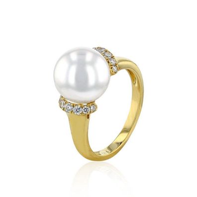 Luna-Pearls - 005.1063 - Ring - Damen - 750 Gelbgold - Südsee-Zuchtperle 10-11mm