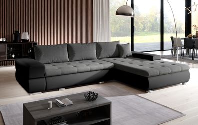 FURNIX Arzo Sofa L-Form Eckcouch Schlafsofa Couch mit Schlaffunktion MA1100-OR96