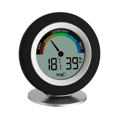TFA - Digitales Thermo-Hygrometer COSY 30.5019 - schwarz grau-silber