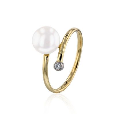 Luna-Pearls - 005.1029 - Ring - Damen - 585 Gelbgold - Süßwasser-Zuchtperle 8-8.5mm