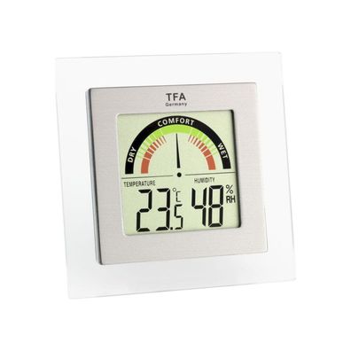 TFA - Digitales Thermo-Hygrometer 30.5023 - silber/ transparent
