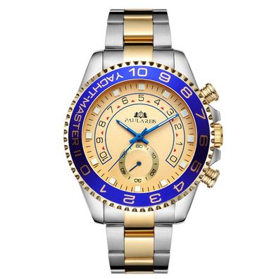 Automatic Mechanical Luminous Room Gold Steel Band Men's Watch