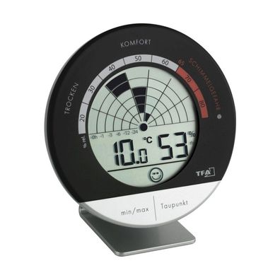 TFA - Digitales Thermo-Hygrometer Schimmel RADAR 30.5032 - schwarz/ silber